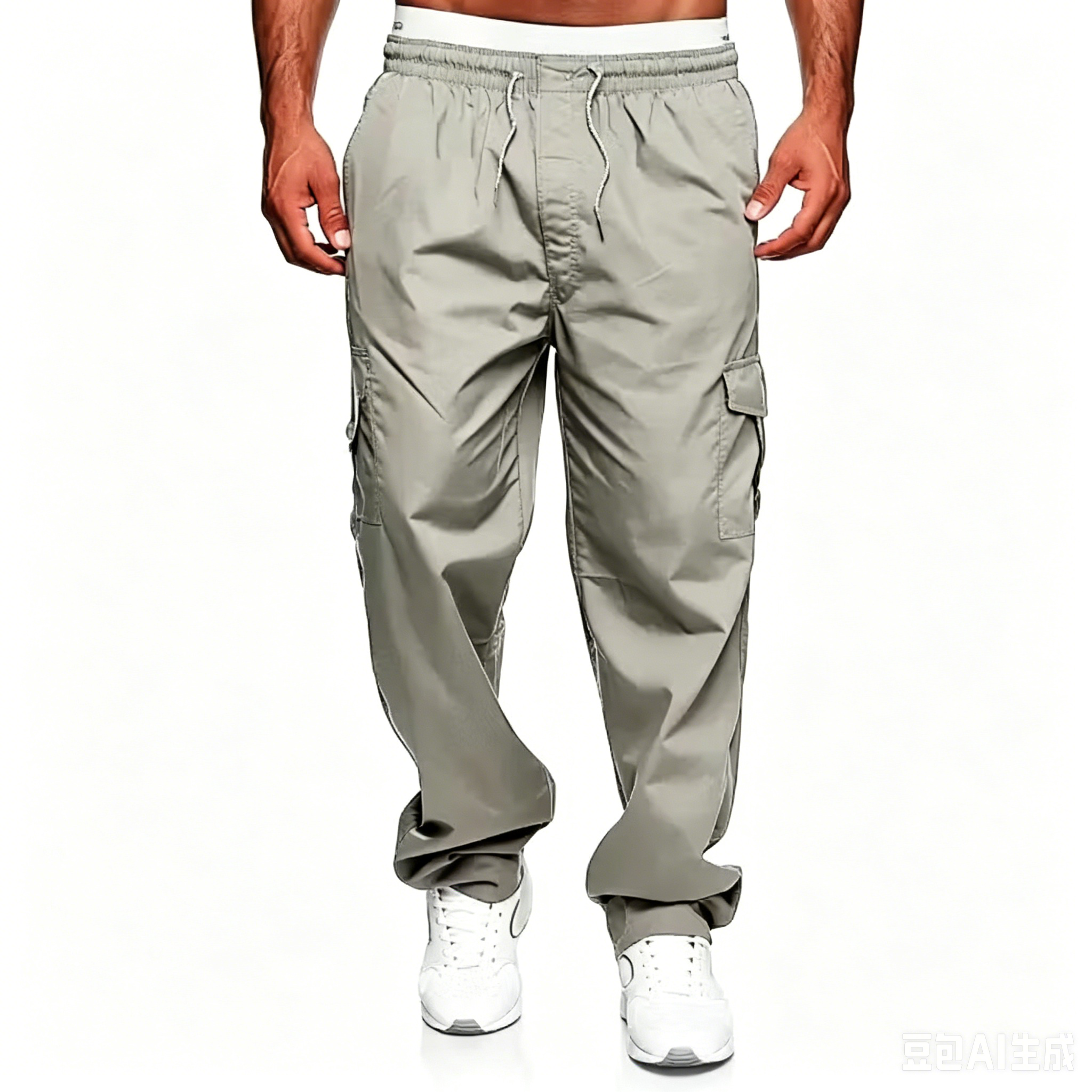 Lightweight Elastic Waist Cargo Jogger Pants for Men