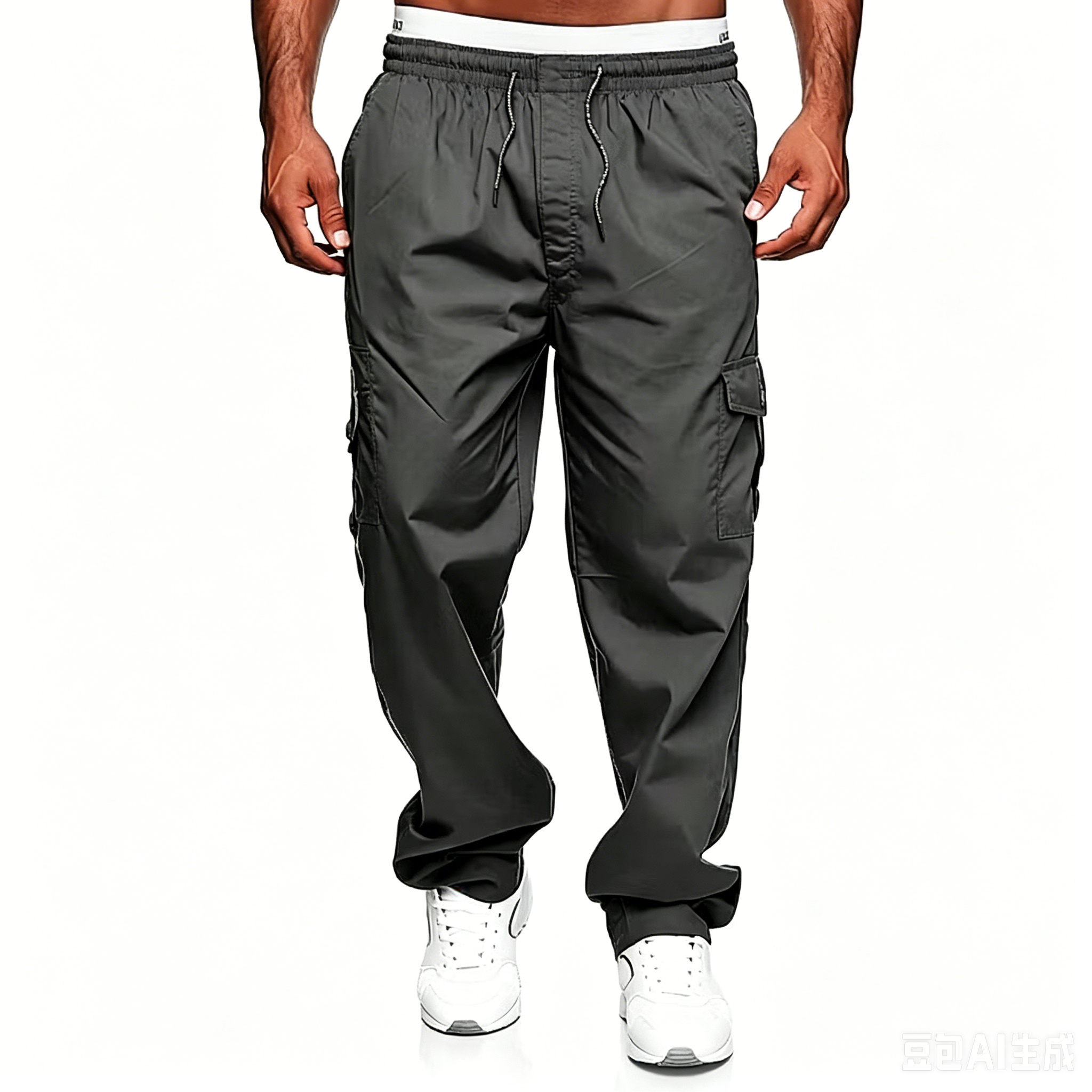 Lightweight Elastic Waist Cargo Jogger Pants for Men