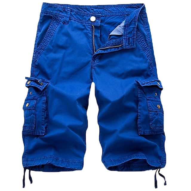 Multi-Pocket Cargo Knee Shorts