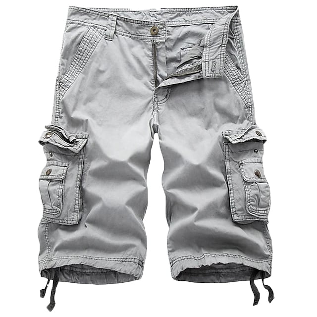 Multi-Pocket Cargo Knee Shorts